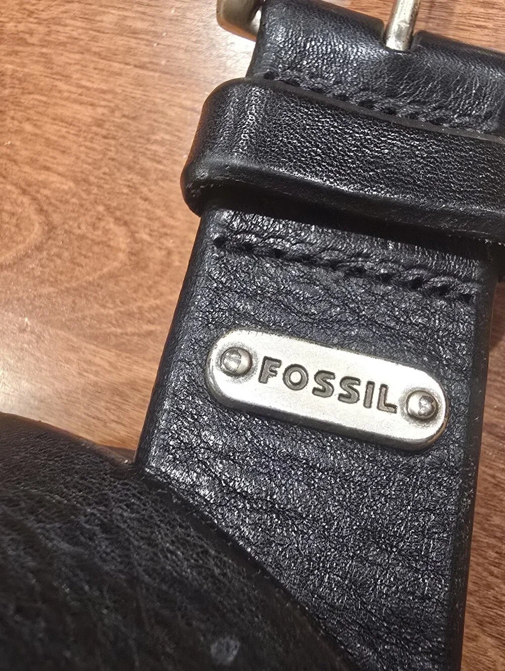 Fossil Men's Genuine Leather Black Belt Size 100/40